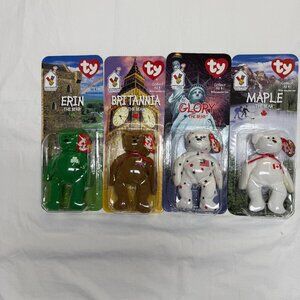 McDonald's Ty Beanie Babies 1999 Bears Set of 4 NIB Erin Glory Britannia Maple